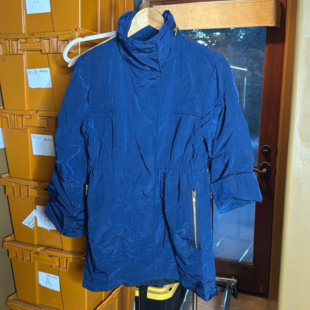 Anthro Millard Fillmore MF-13 Anorak Jacket Navy Hooded Utility Coat Size XS - Picture 3 of 16